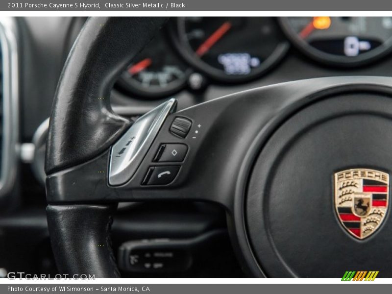 Classic Silver Metallic / Black 2011 Porsche Cayenne S Hybrid