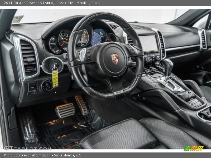 Classic Silver Metallic / Black 2011 Porsche Cayenne S Hybrid
