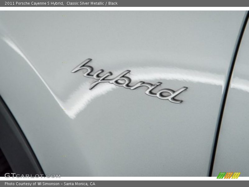 Classic Silver Metallic / Black 2011 Porsche Cayenne S Hybrid