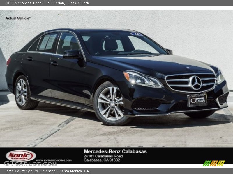 Black / Black 2016 Mercedes-Benz E 350 Sedan