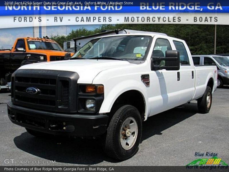 Oxford White / Medium Stone 2008 Ford F250 Super Duty XL Crew Cab 4x4
