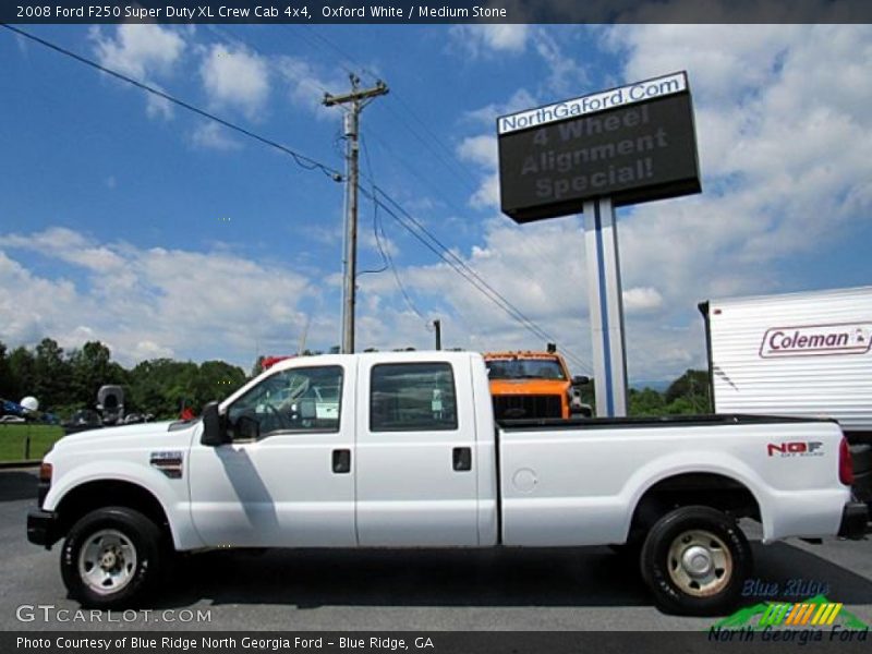 Oxford White / Medium Stone 2008 Ford F250 Super Duty XL Crew Cab 4x4