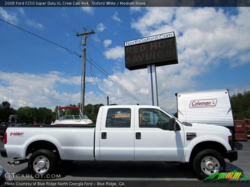 Oxford White / Medium Stone 2008 Ford F250 Super Duty XL Crew Cab 4x4