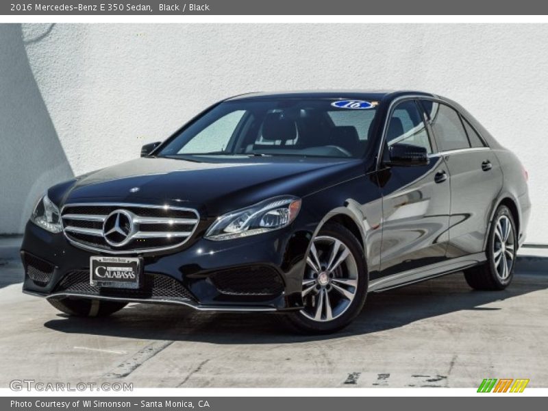 Black / Black 2016 Mercedes-Benz E 350 Sedan