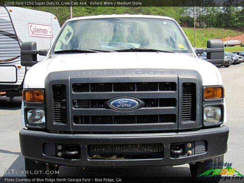 Oxford White / Medium Stone 2008 Ford F250 Super Duty XL Crew Cab 4x4