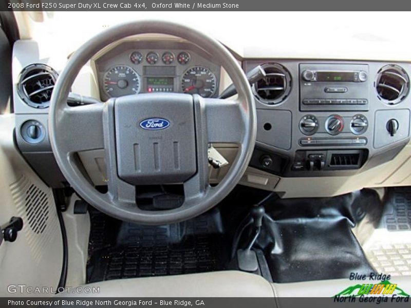Oxford White / Medium Stone 2008 Ford F250 Super Duty XL Crew Cab 4x4