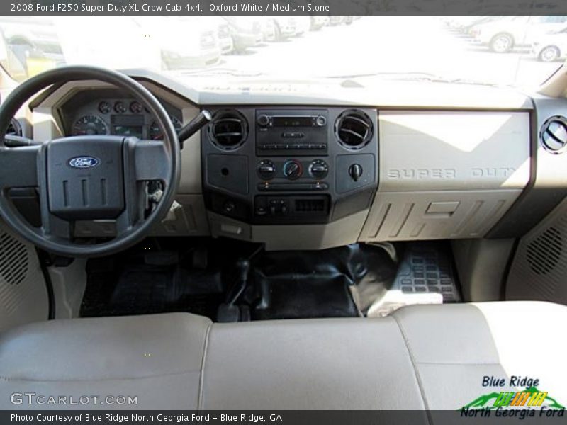 Oxford White / Medium Stone 2008 Ford F250 Super Duty XL Crew Cab 4x4