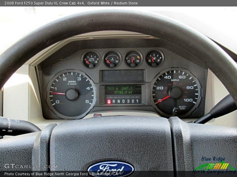 Oxford White / Medium Stone 2008 Ford F250 Super Duty XL Crew Cab 4x4