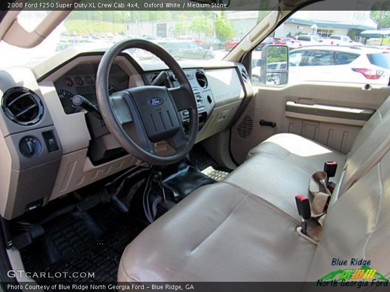 Oxford White / Medium Stone 2008 Ford F250 Super Duty XL Crew Cab 4x4