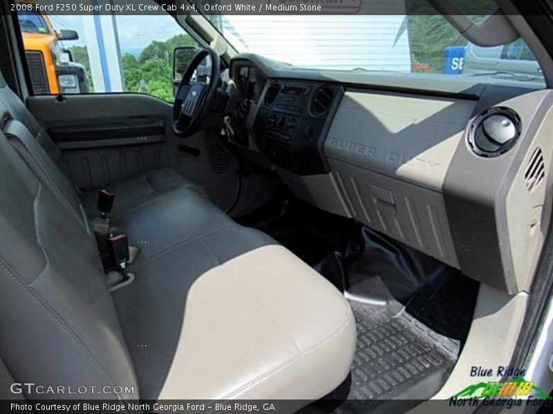 Oxford White / Medium Stone 2008 Ford F250 Super Duty XL Crew Cab 4x4