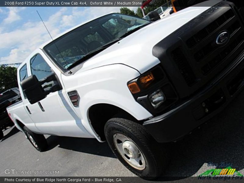 Oxford White / Medium Stone 2008 Ford F250 Super Duty XL Crew Cab 4x4