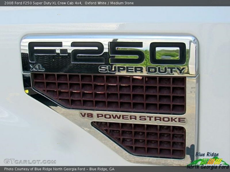 Oxford White / Medium Stone 2008 Ford F250 Super Duty XL Crew Cab 4x4