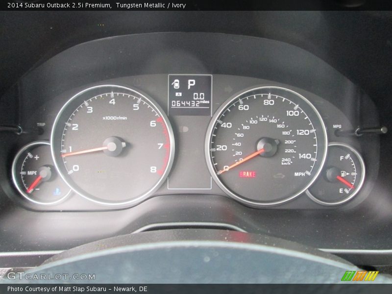 Tungsten Metallic / Ivory 2014 Subaru Outback 2.5i Premium
