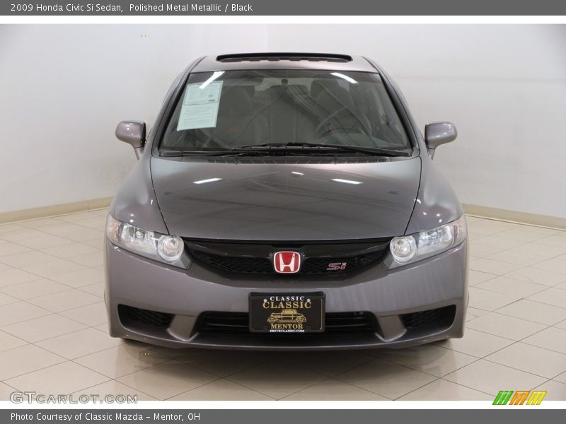 Polished Metal Metallic / Black 2009 Honda Civic Si Sedan