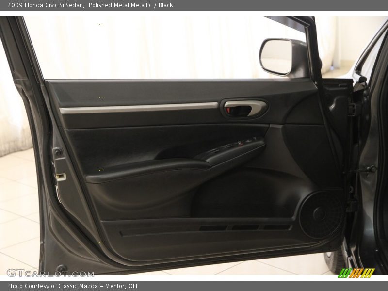 Polished Metal Metallic / Black 2009 Honda Civic Si Sedan