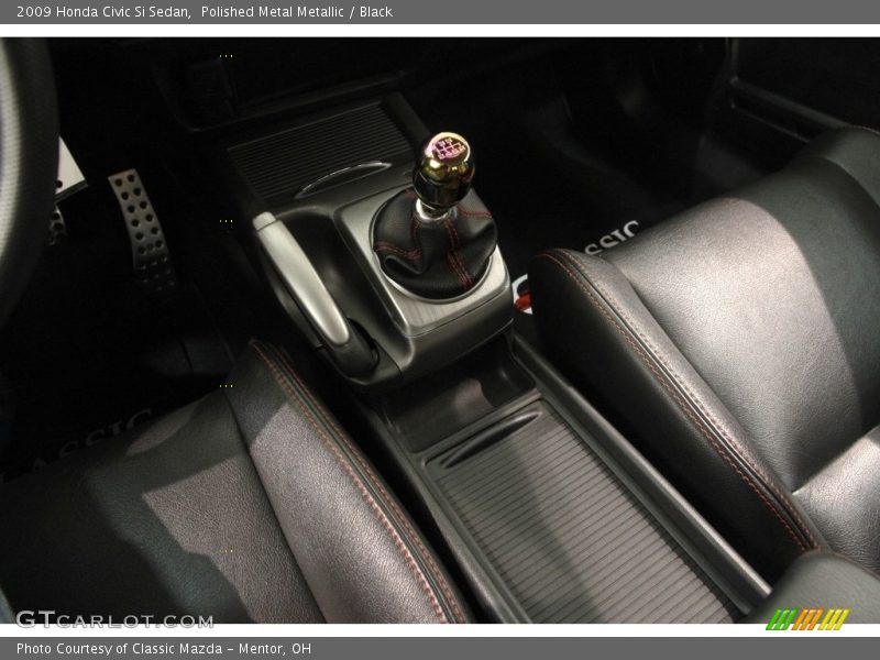 Polished Metal Metallic / Black 2009 Honda Civic Si Sedan