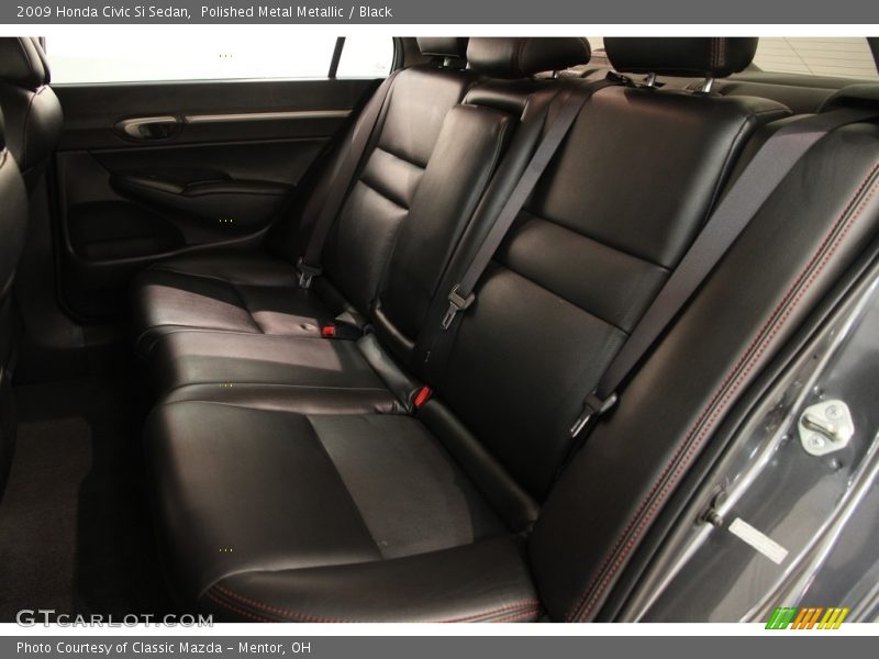 Polished Metal Metallic / Black 2009 Honda Civic Si Sedan