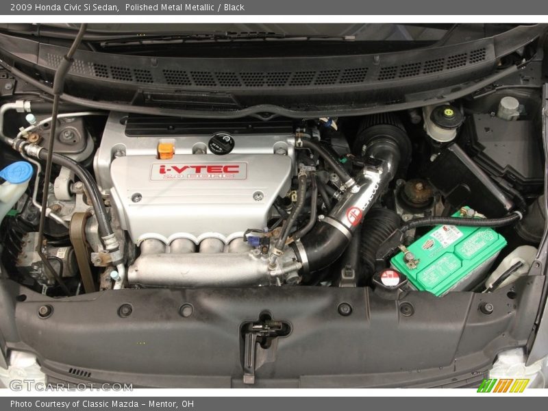 Polished Metal Metallic / Black 2009 Honda Civic Si Sedan