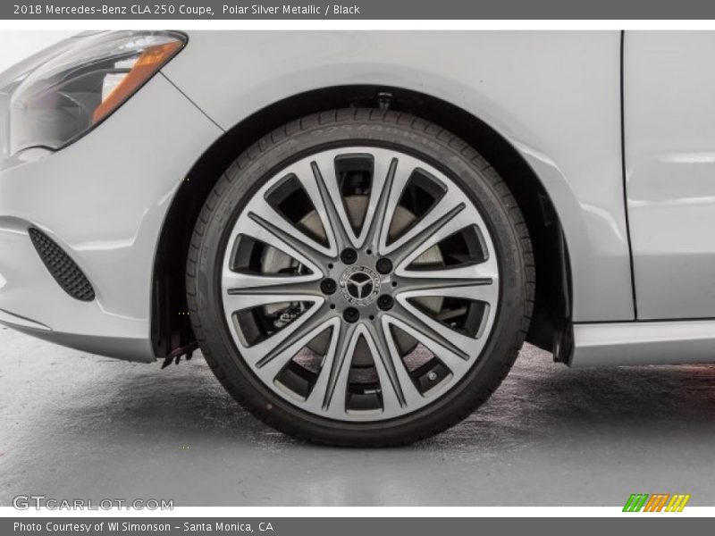 Polar Silver Metallic / Black 2018 Mercedes-Benz CLA 250 Coupe