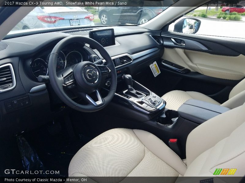 Snowflake White Pearl Mica / Sand 2017 Mazda CX-9 Touring AWD
