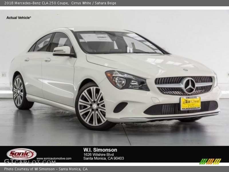 Cirrus White / Sahara Beige 2018 Mercedes-Benz CLA 250 Coupe