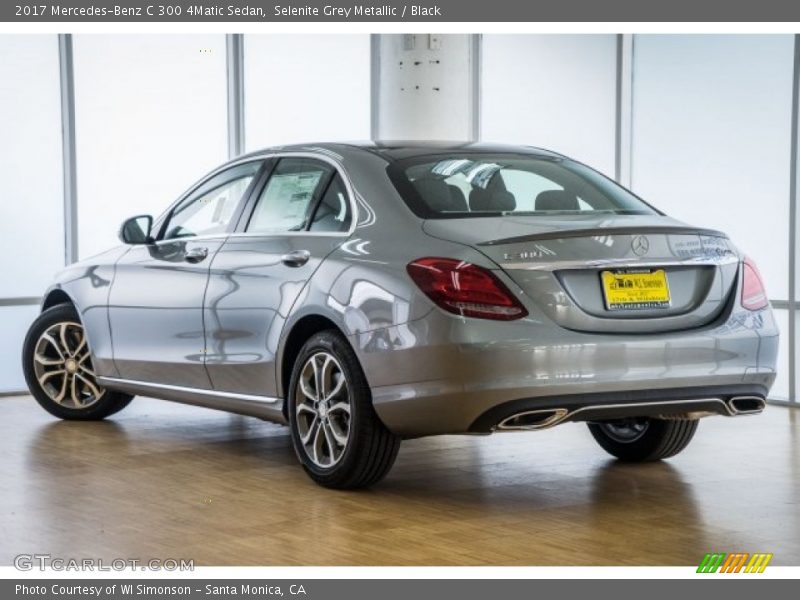 Selenite Grey Metallic / Black 2017 Mercedes-Benz C 300 4Matic Sedan