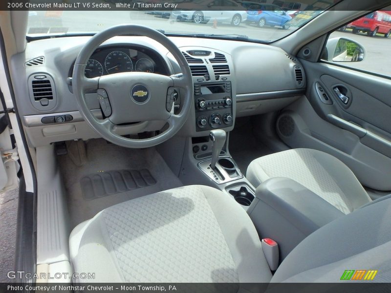 White / Titanium Gray 2006 Chevrolet Malibu LT V6 Sedan