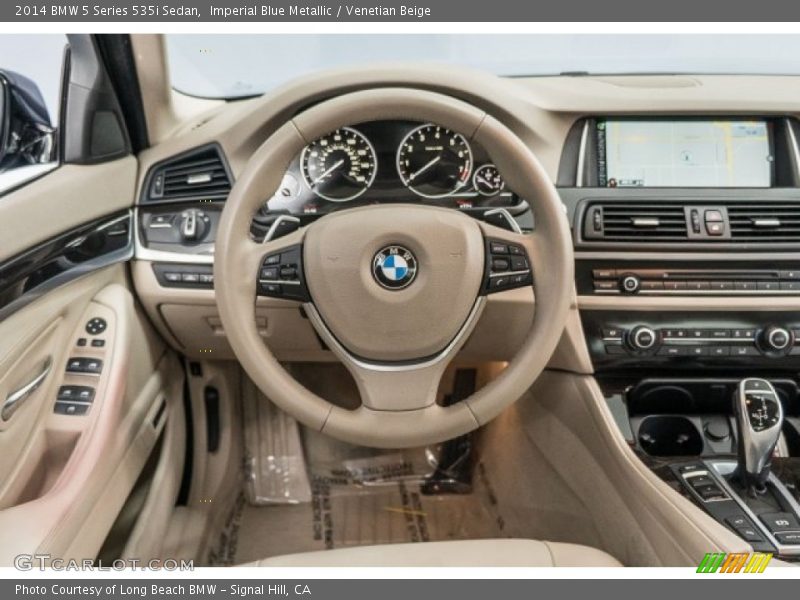 Imperial Blue Metallic / Venetian Beige 2014 BMW 5 Series 535i Sedan