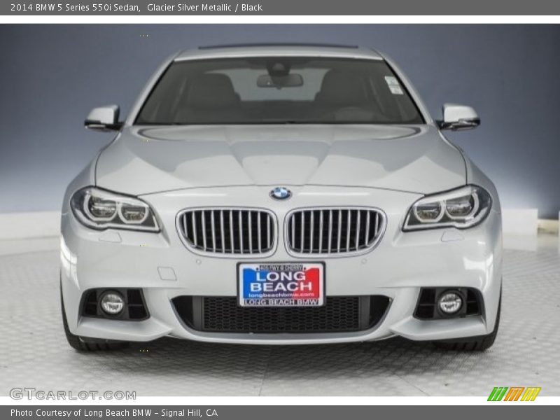 Glacier Silver Metallic / Black 2014 BMW 5 Series 550i Sedan