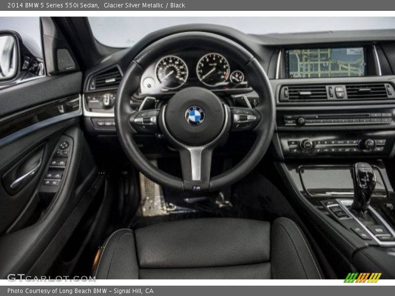Glacier Silver Metallic / Black 2014 BMW 5 Series 550i Sedan