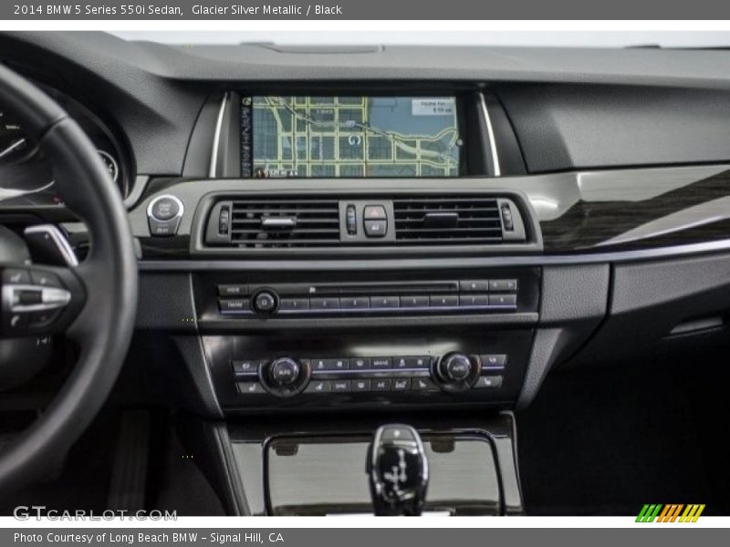 Glacier Silver Metallic / Black 2014 BMW 5 Series 550i Sedan