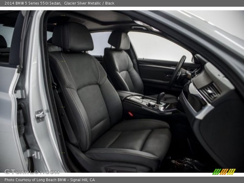 Glacier Silver Metallic / Black 2014 BMW 5 Series 550i Sedan