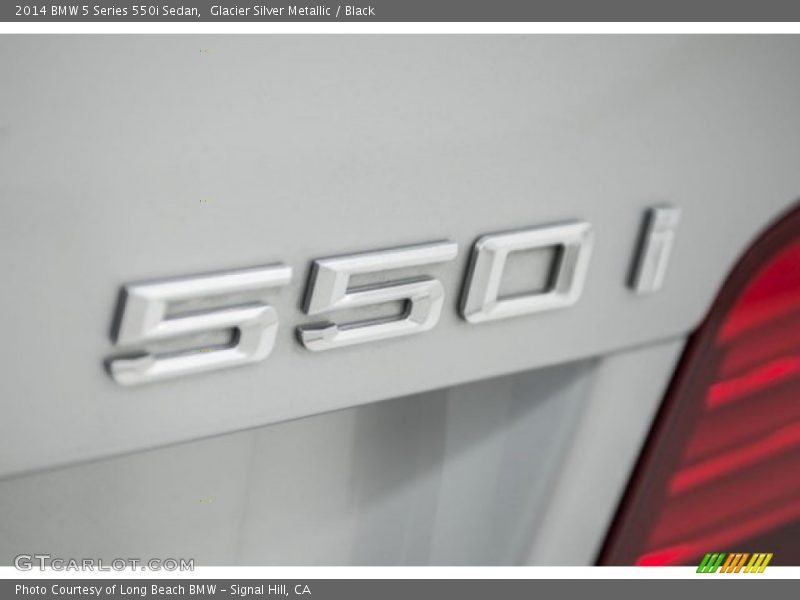 Glacier Silver Metallic / Black 2014 BMW 5 Series 550i Sedan
