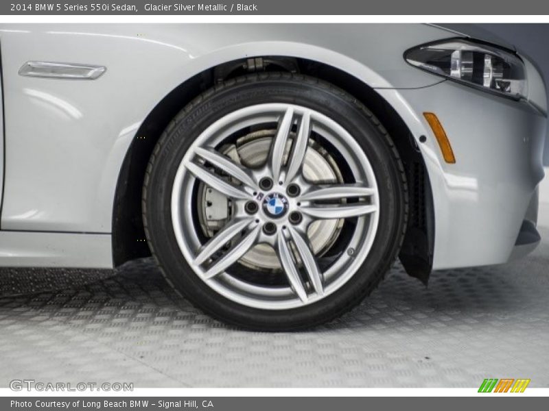 Glacier Silver Metallic / Black 2014 BMW 5 Series 550i Sedan