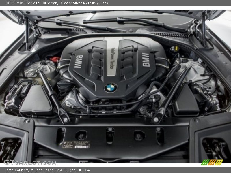 Glacier Silver Metallic / Black 2014 BMW 5 Series 550i Sedan