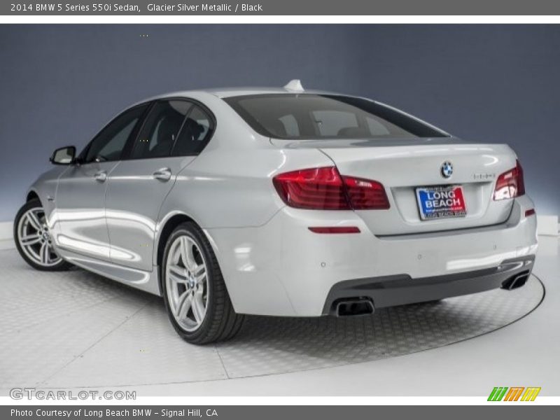 Glacier Silver Metallic / Black 2014 BMW 5 Series 550i Sedan