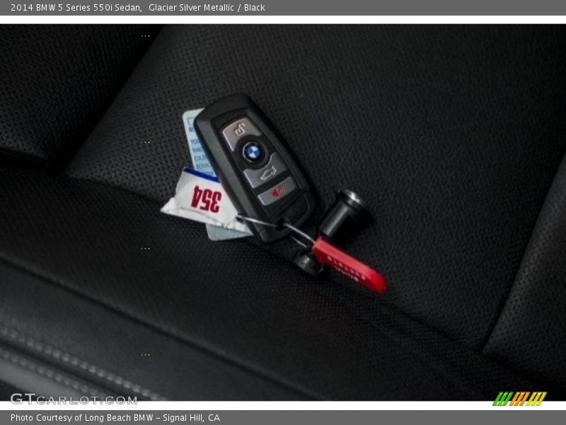 Glacier Silver Metallic / Black 2014 BMW 5 Series 550i Sedan