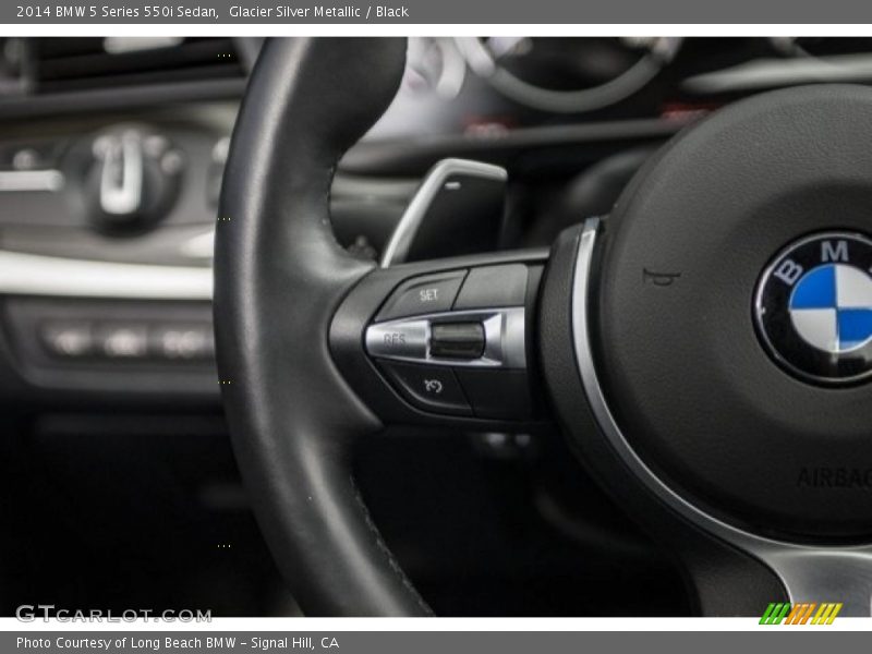 Glacier Silver Metallic / Black 2014 BMW 5 Series 550i Sedan