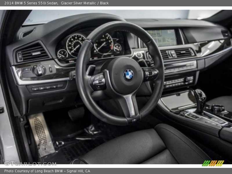 Glacier Silver Metallic / Black 2014 BMW 5 Series 550i Sedan