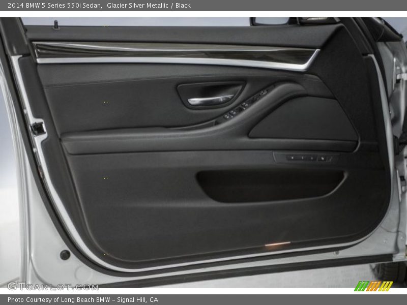 Glacier Silver Metallic / Black 2014 BMW 5 Series 550i Sedan