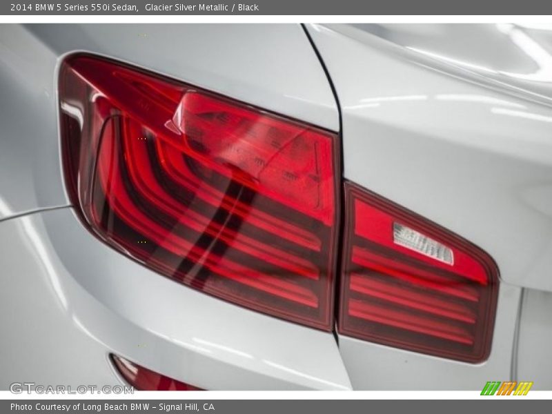 Glacier Silver Metallic / Black 2014 BMW 5 Series 550i Sedan