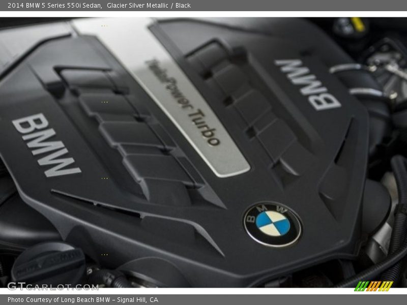 Glacier Silver Metallic / Black 2014 BMW 5 Series 550i Sedan
