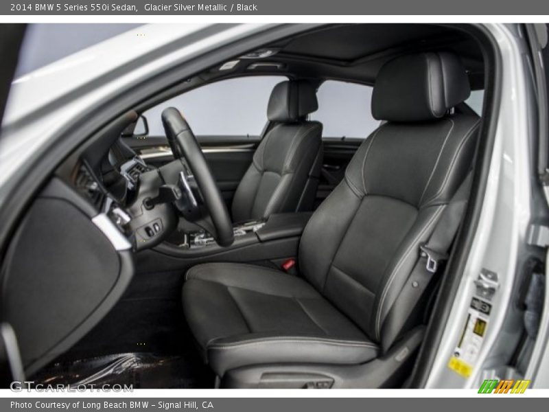 Glacier Silver Metallic / Black 2014 BMW 5 Series 550i Sedan