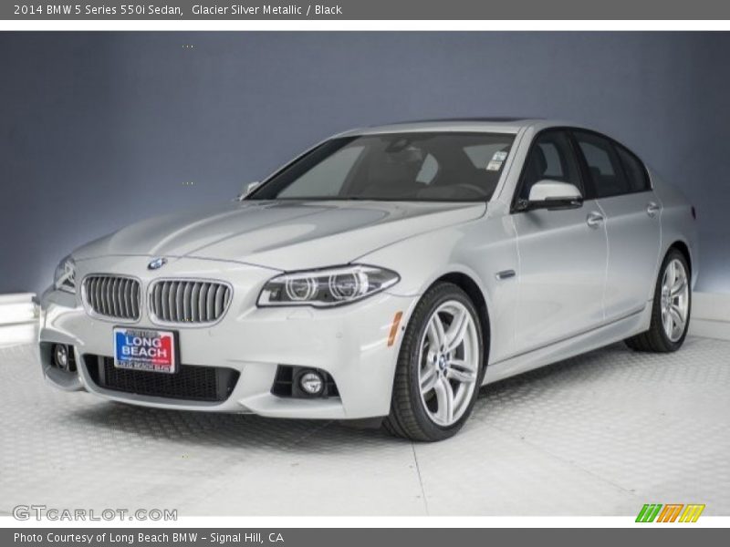 Glacier Silver Metallic / Black 2014 BMW 5 Series 550i Sedan
