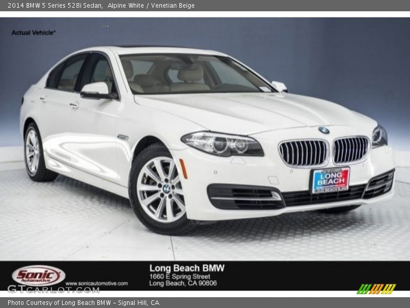 Alpine White / Venetian Beige 2014 BMW 5 Series 528i Sedan