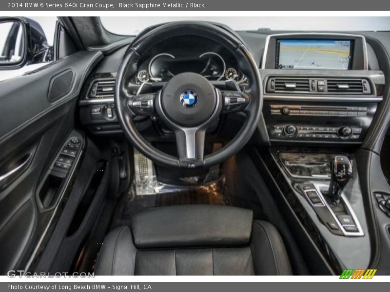 Black Sapphire Metallic / Black 2014 BMW 6 Series 640i Gran Coupe