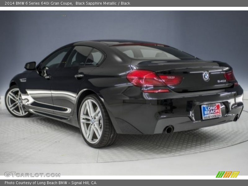 Black Sapphire Metallic / Black 2014 BMW 6 Series 640i Gran Coupe