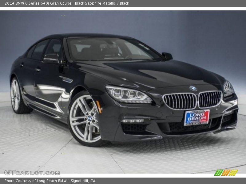 Black Sapphire Metallic / Black 2014 BMW 6 Series 640i Gran Coupe