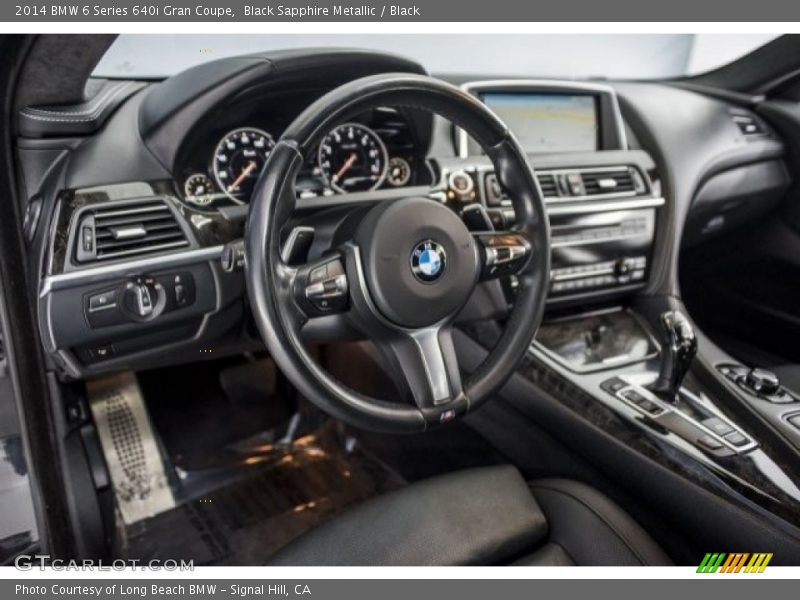 Black Sapphire Metallic / Black 2014 BMW 6 Series 640i Gran Coupe