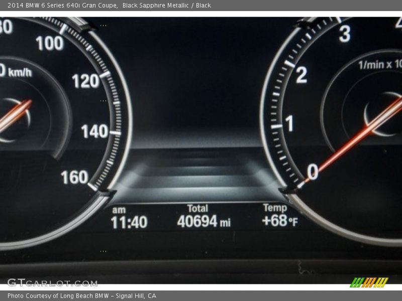 Black Sapphire Metallic / Black 2014 BMW 6 Series 640i Gran Coupe